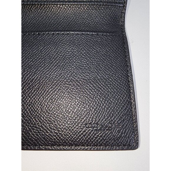 Coach Black Pebble Leather Checkbook Pen Holder Loop Wallet Small 2928 - Picture 5 of 12